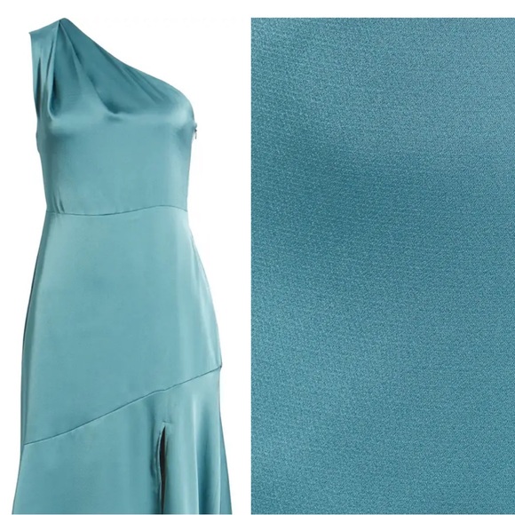 SAM EDELMAN One-Shoulder Satin Midi Dress - Picture 3 of 12